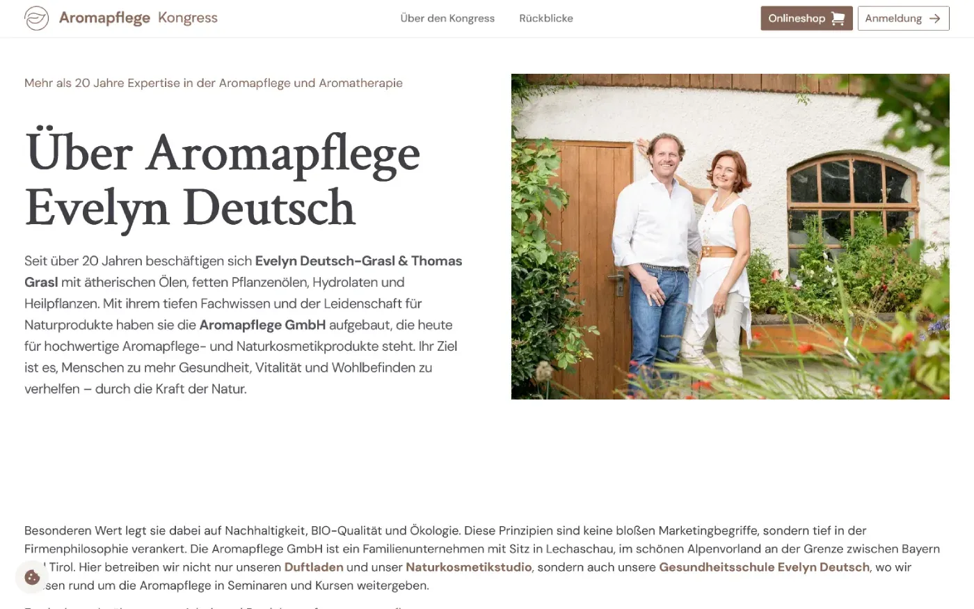 Aromapflege Kongress Website